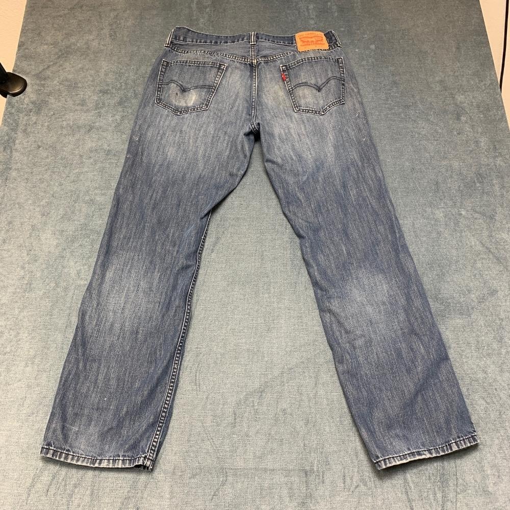 Levi's 559 Jeans Mens 34x32 Blue Denim Cotton Travel Relaxed Fit Straight Leg